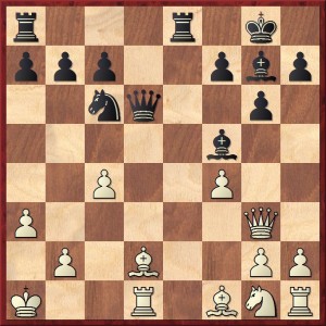 Ronde 3 - Trait aux noirs. Ici j'ai joué le simple Fc2 et mon adversaire a abandonné. Mais il y avait un coup magnifique ! (***)