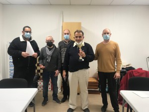 Jocelyn l'arbitre (à gauche) et les 4 fantastiques 